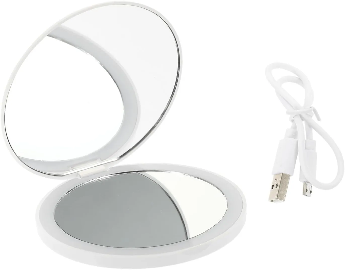Rechargeable Led Makeup Mirror Compact and Portable High-Definition Handheld Small Mirror for Travel and Everyday Use