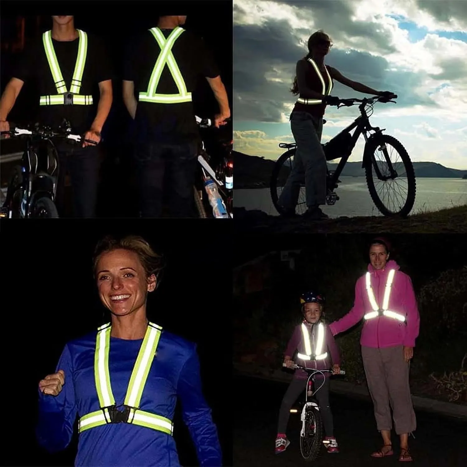 Reflective Safety Vest 2-10 Pack Adjustable High Visible Reflective Running Gear for Night Jogging/Walking/Running