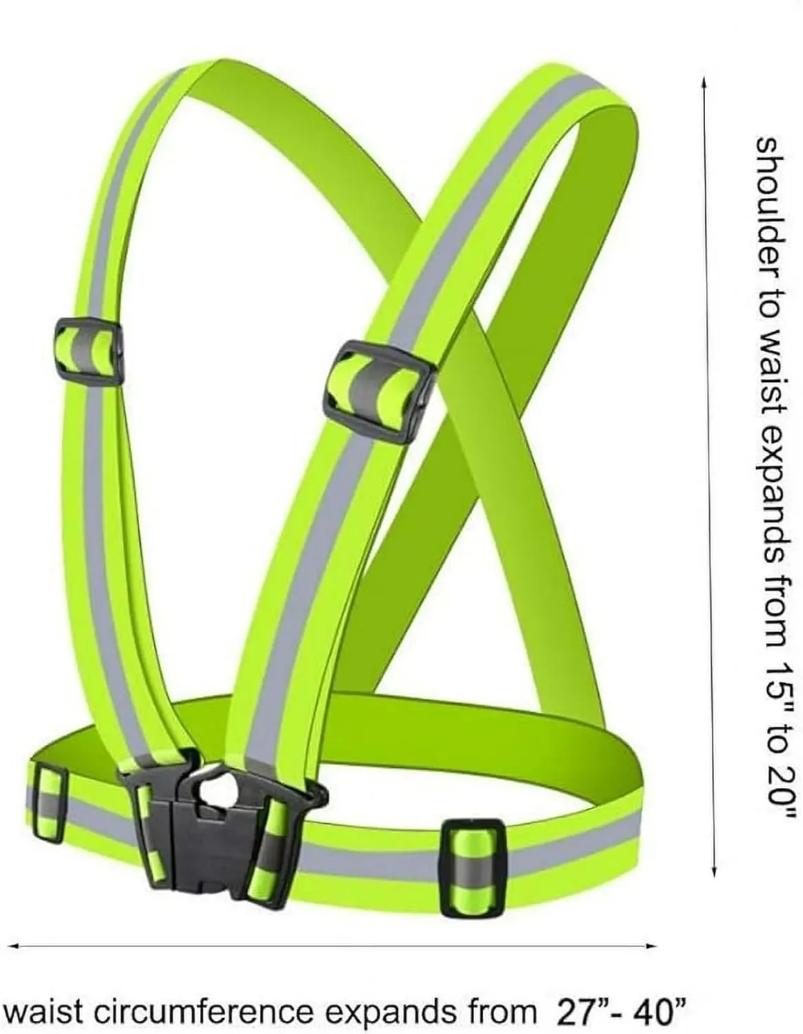 Reflective Safety Vest 2-10 Pack Adjustable High Visible Reflective Running Gear for Night Jogging/Walking/Running