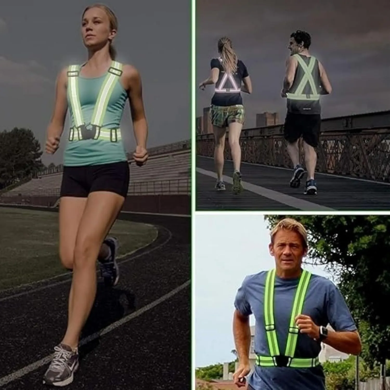 Reflective Safety Vest 2-10 Pack Adjustable High Visible Reflective Running Gear for Night Jogging/Walking/Running