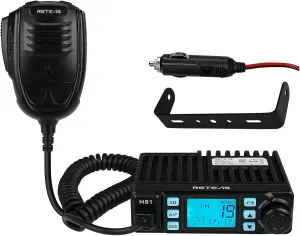 Retevis MB1 40-Channel CB Radio, AM/FM Professional CB Radio with Noise Reduction, Travel Essentials, Instant Channel 9/19, RF Gain, VOX, External Speaker Jack, Easy to Operate Emergency Radio, Black