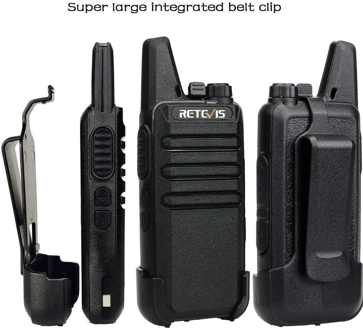 Retevis RT22 2 Way Radios Walkie Talkies,Rechargeable Long Range Two Way Radio, USB VOX Small Emergency 2 Pin Earpiece Headset,for School Retail Church Restaurant (Packed in Pairs with 5 Boxes)