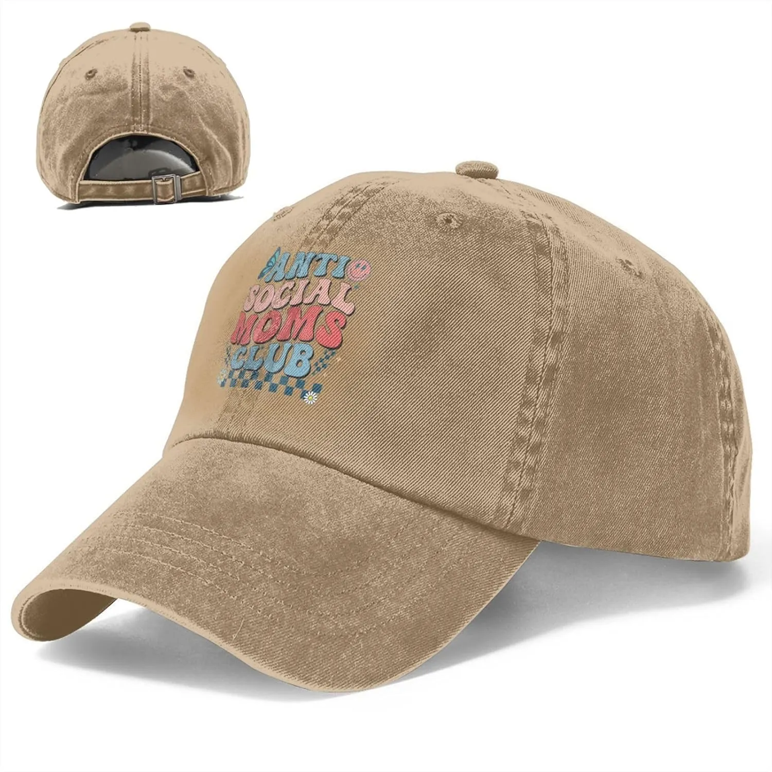 Retro Flower Mama Baseball Cap Golf Dad Hat Adjustable Original Classic Low Profile Cotton Hat Men Women