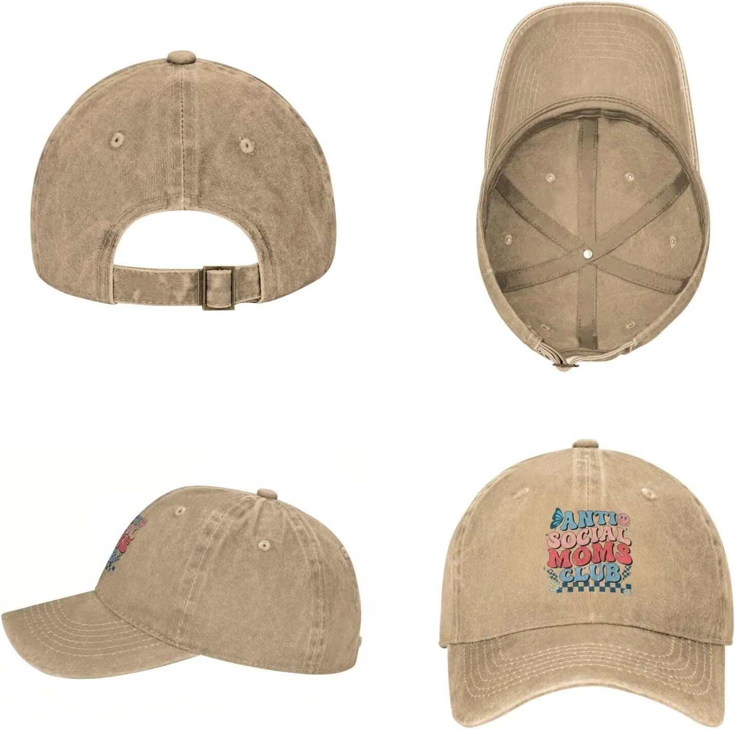 Retro Flower Mama Baseball Cap Golf Dad Hat Adjustable Original Classic Low Profile Cotton Hat Men Women