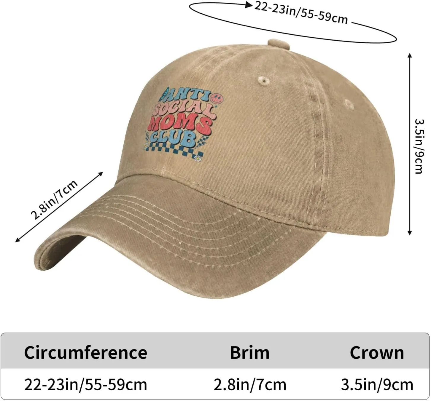 Retro Flower Mama Baseball Cap Golf Dad Hat Adjustable Original Classic Low Profile Cotton Hat Men Women
