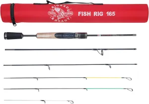 Rigged and Ready Fish Rig Super-Light Compact Travel Rods and Combo. 1 Spinning Multi-Section,1 Telescopic Rod,1 Combination,3 Tip Poles & Case. Bass, Trout, Carp, Small Fresh & Saltwater Fishing