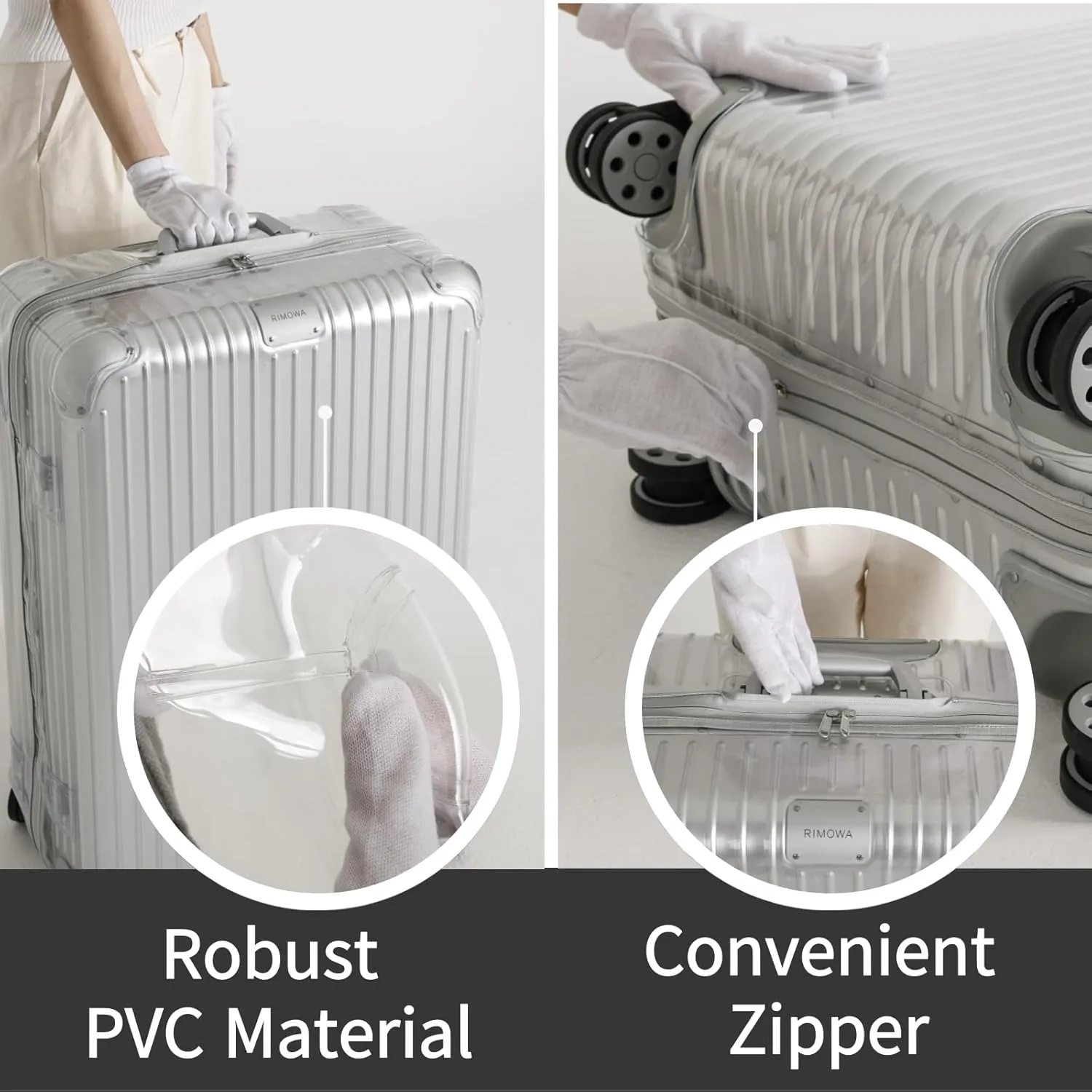 RIMOWA Compatible Clear Luggage Cover Roungecover for Original Cabin Plus 925(923/924), 56