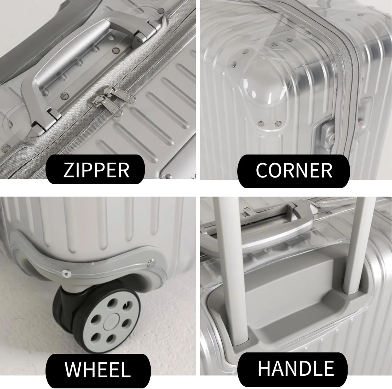 RIMOWA Compatible Clear Luggage Cover Roungecover for Original Cabin Plus 925(923/924), 56