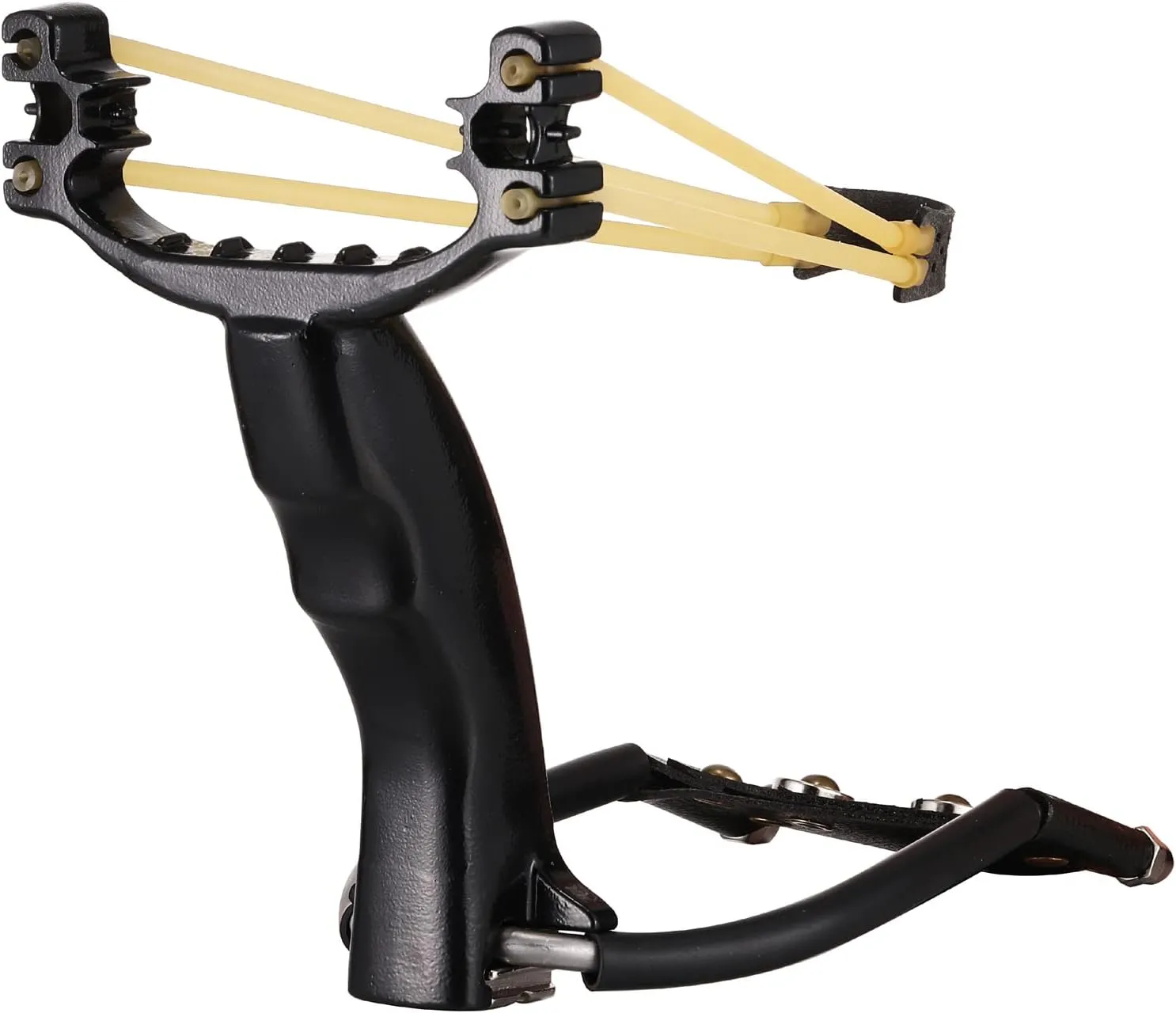 ROCHAN Wrist Folding Slingshot Set Professional Adults Survival Hunting Catapult High Velocity Outdoors Sports Shooting Pocket Sling Shot Aluminum Alloy with 3 Rubber Bands and 160 Ammo