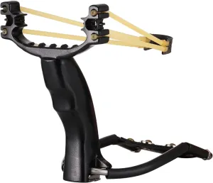ROCHAN Wrist Folding Slingshot Set Professional Adults Survival Hunting Catapult High Velocity Outdoors Sports Shooting Pocket Sling Shot Aluminum Alloy with 3 Rubber Bands and 160 Ammo