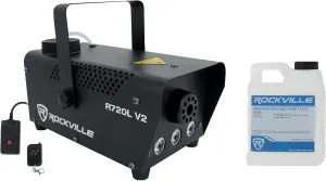 Rockville R720L 440W Fog/Smoke Machine, RGB LED Lights, Wireless Remote, Timer, Perfect for DJs/Parties