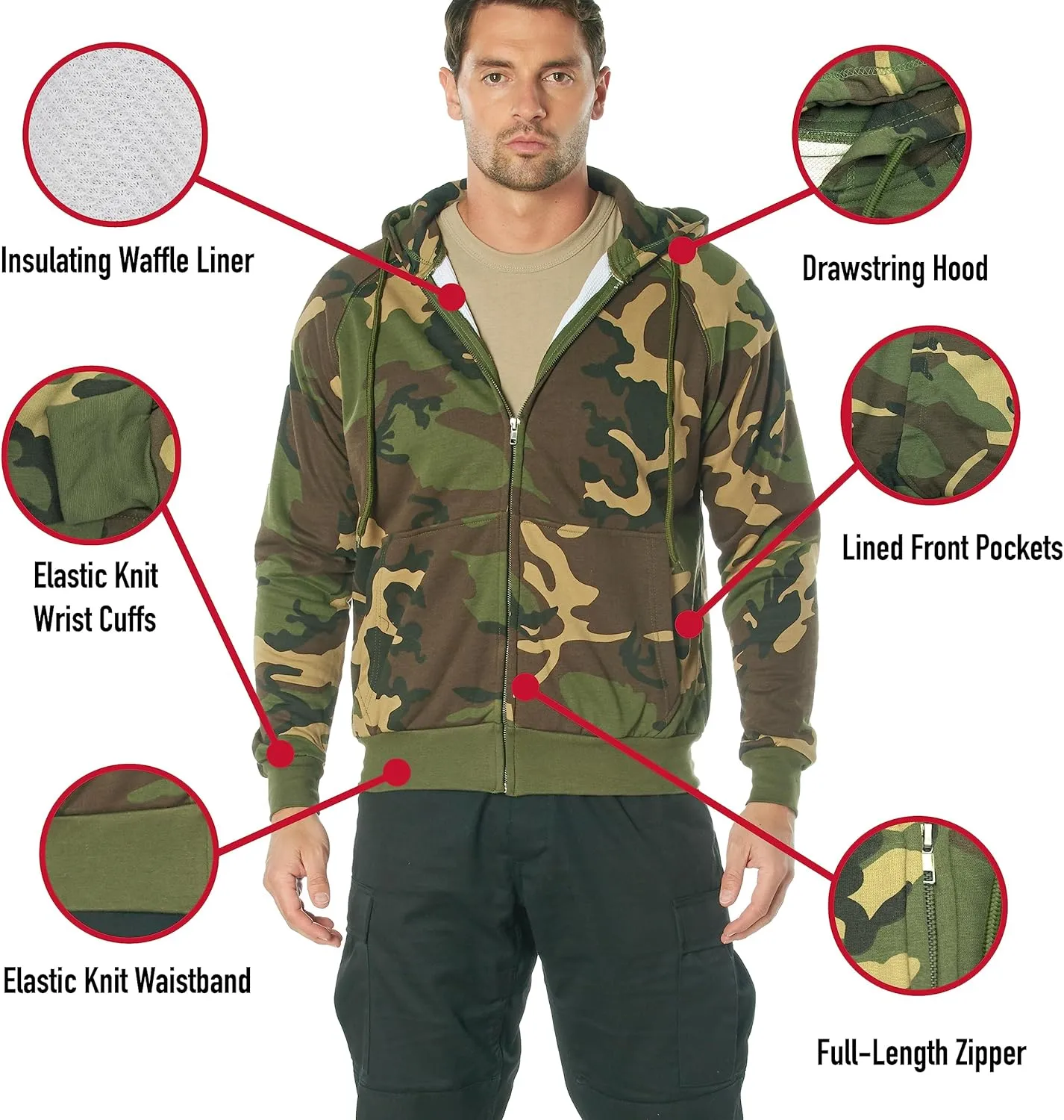 Rothco Thermal Lined Zipper Hoodie