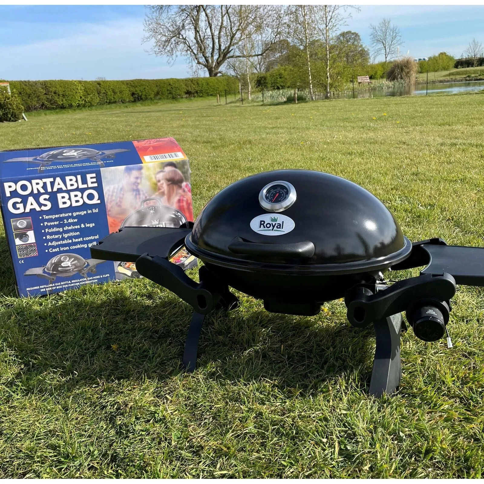 Royal Table Top Gas BBQ With Cast Iron Grill