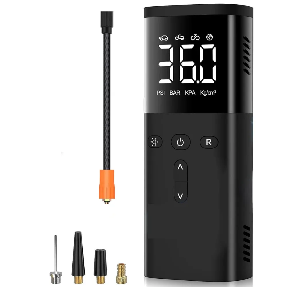 RUGGEDXGEAR | PORTABLE SMART AIR PUMP PRO - 5-IN-1 DIGITAL TIRE INFLATOR | AUTOMOTIVE & CYCLING ESSENTIAL