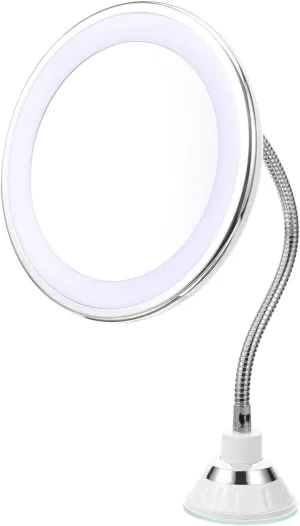 SAFIGLE 1Pc LED Makeup Mirror with Magnification and LED Light Portable Compact Design for Home and Travel for Eyeliner and Eyebrow Application USB Rechargeable