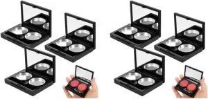 SAFIGLE 3 Sets Empty Eyeshadow Case Makeup Containers with Each for DIY Press Eyeshadow Lipstick Blush Crafts Compact and Design