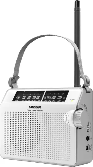 Sangean PR-D6WH AM/FM Compact Analog Portable Radio