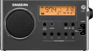 SANGEAN SG-106 AM/FM Compact Digital Tuning Portable Receiver (Black)