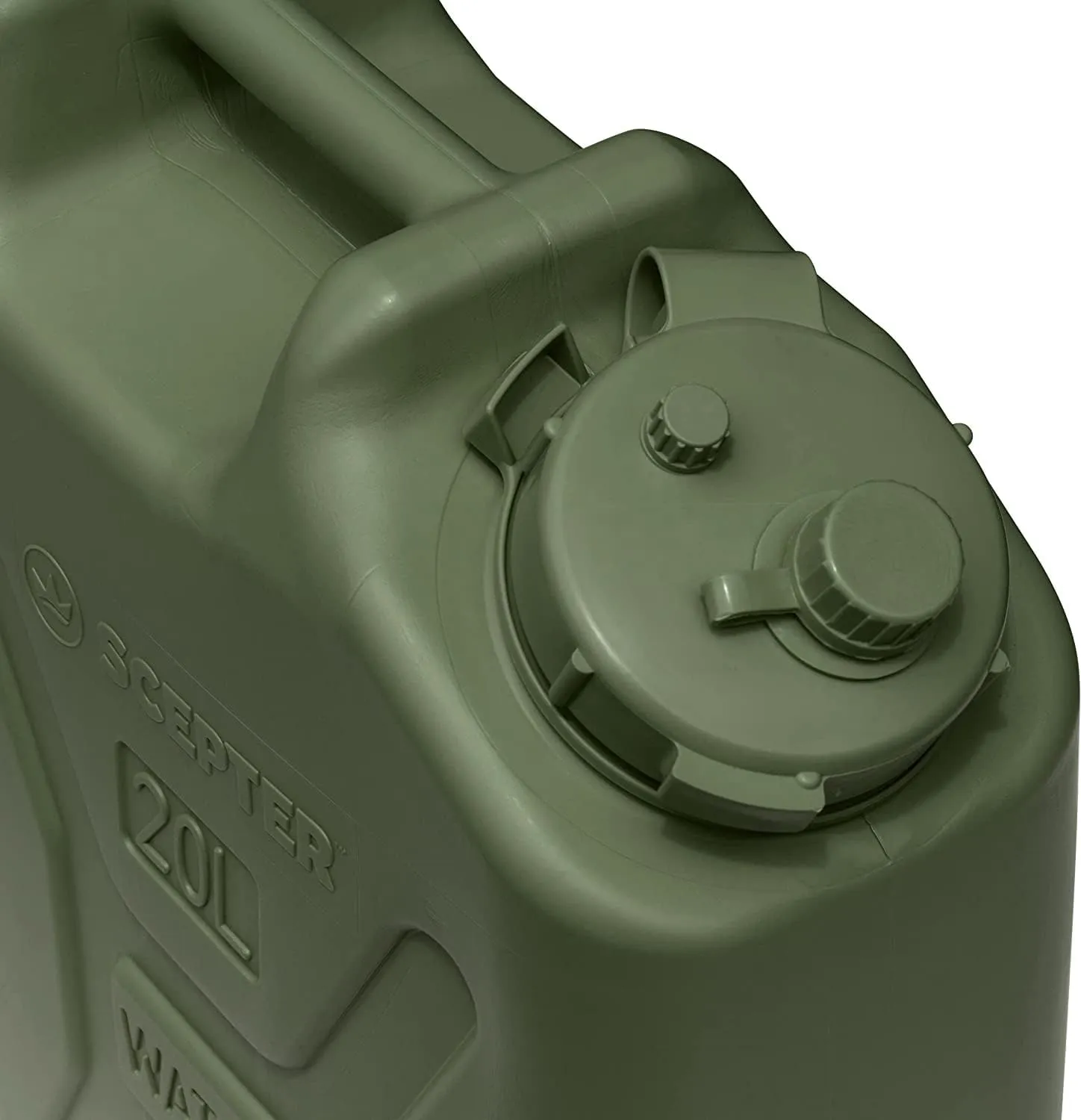 Scepter BPA Durable 5 Gallon 20 Liter Portable Military Water Storage Container for Camping, Outdoors and Emergency Management