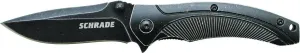 Schrade SCH218 6.6in High Carbon Stainless Steel Folding Knife with 2.9in Drop Point Blade and Aluminum Handle for Outdoor Survival, Camping and EDC