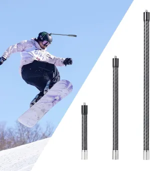 SEASKY T1-1 1/4 Screw Thread Carbon Fiber Extension Rod Kit with 1/4 Adapter Sports Camera Third Person View Video Accessory for Insta360 X5 X4 X3 X2 X RS for GoPro Max 360 Panoramic Camera