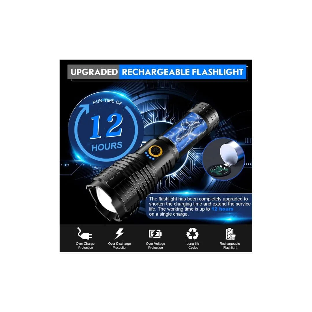 Shadowhawk Led Torch Light Rechargeable Torch Light for Trekking Hunting Emergency