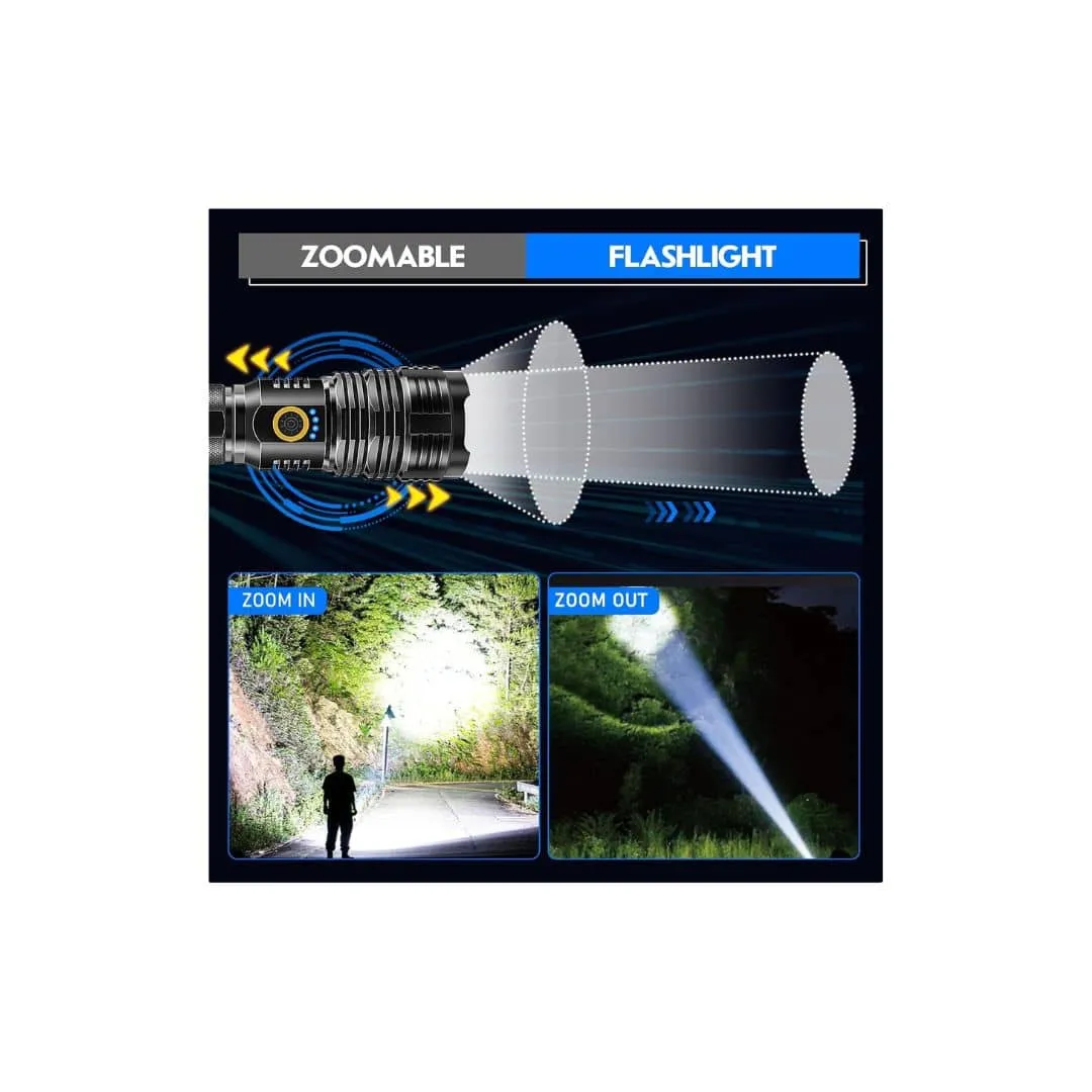 Shadowhawk Led Torch Light Rechargeable Torch Light for Trekking Hunting Emergency