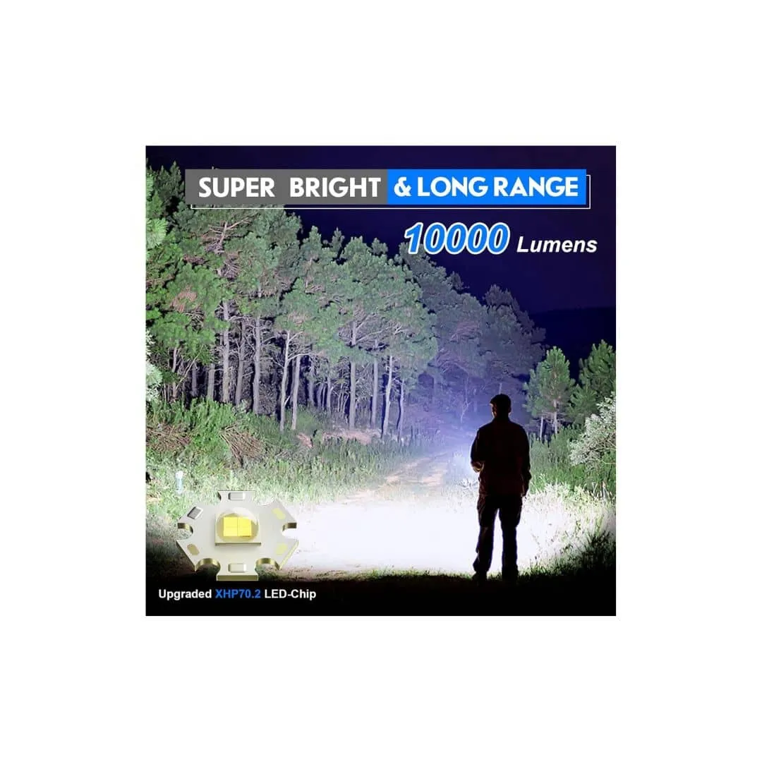 Shadowhawk Led Torch Light Rechargeable Torch Light for Trekking Hunting Emergency