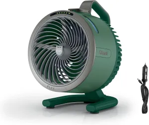 Shark FlexBreeze HydroGo Fan   Car Charger — Ultra-powerful portable fan that mists indoors & outdoors. Up to 70 feet, up to 12-hr. battery, 5 speeds, breeze modes & misting, Spruce, FA052QGN