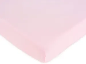 SheetWorld Fitted Pack N Play Playard Sheet Compatible with Maxi COSI Swift Play Yard 31 x 39 inches, 100% Cotton Jersey, Hypoallergenic, Butter Soft, Baby Pink, Made in USA