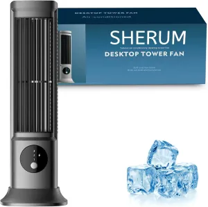 Sherum Cooling Ace Portable Air Conditioner Fan for Small Rooms Personal Use Enjoy Cool Indoor Air with Multiple Speeds Compact Design Perfect for Summer Cold Conditioning Solutions