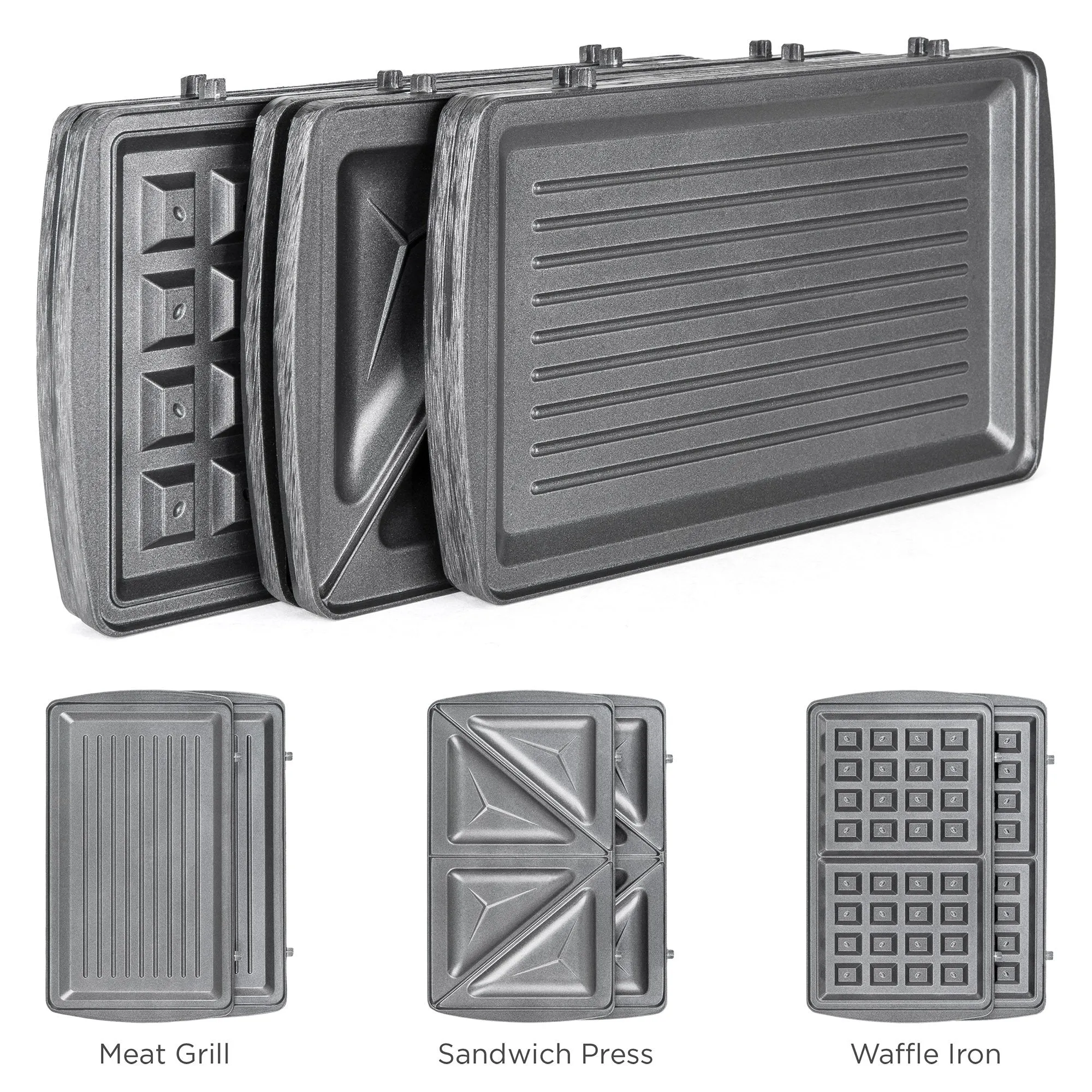 Shut Dishwasher Press Down 750W Value-packed Maker 3-in-1 Auto Safe Automation-ready Sandwich