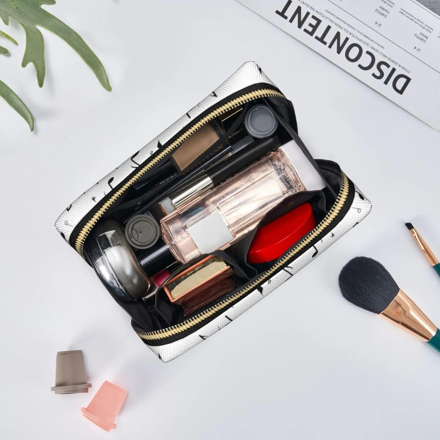 Sign Language Alphabet Toiletry Pouch, Travel-Friendly Makeup Organizer For Makeup Brushes, Lipsticks