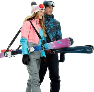 Ski Strap and Pole Carrier - 2 Sets per Pack - Skiing Accessory for Easy Transportation of Your Ski Gear - Feel Comfortable Walking to and From the Mountain - Adjustable Size