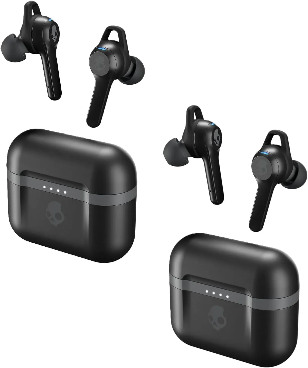 Skullcandy 2 Pack Wireless in-Ear Headphones Bundle (Indy Evo Black)