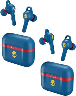 Skullcandy 2 Pack Wireless in-Ear Headphones Bundle (Indy Evo Blue 92)