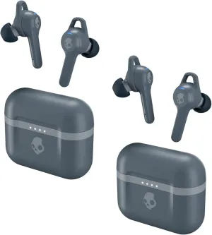 Skullcandy 2 Pack Wireless in-Ear Headphones Bundle (Indy Evo Chill Grey)