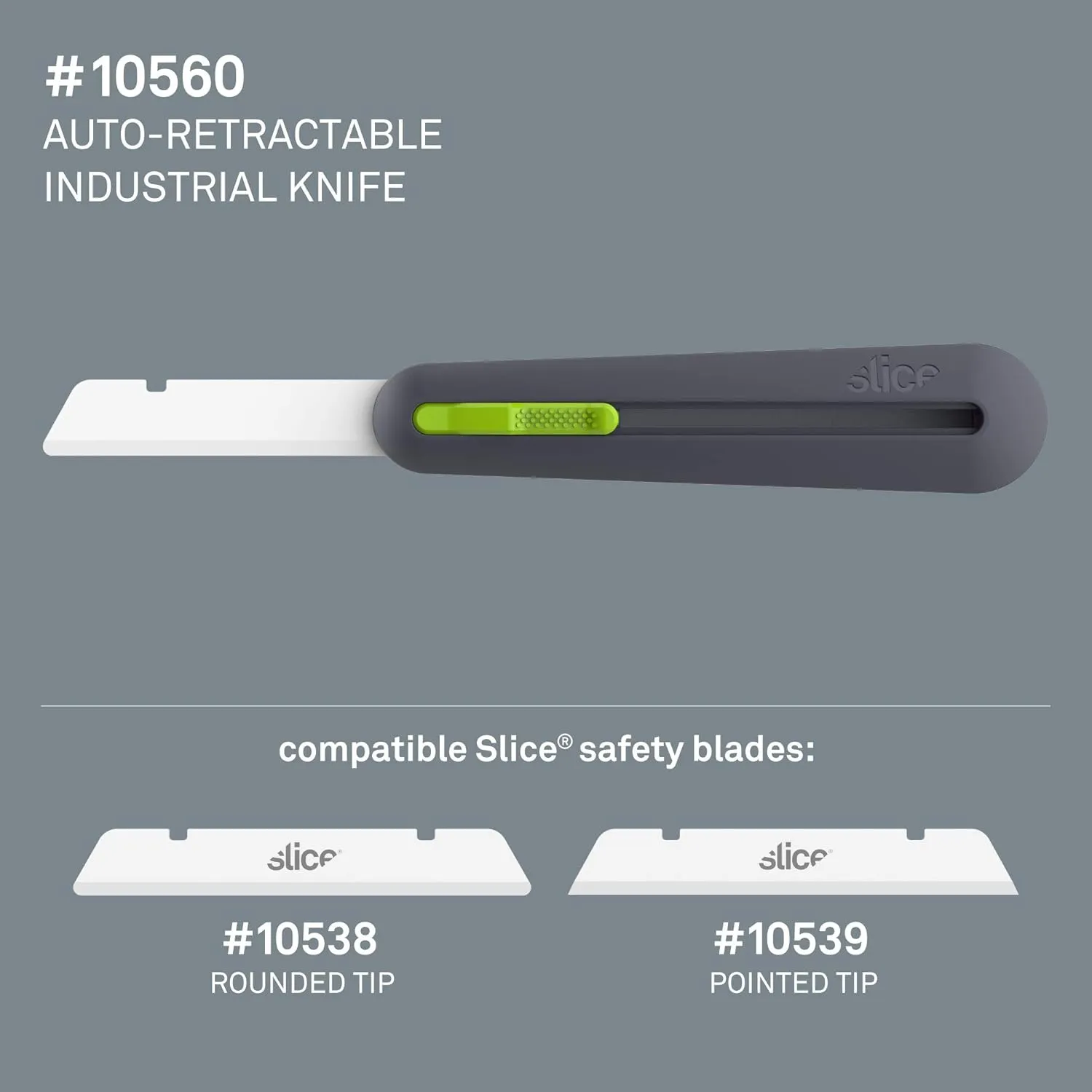Slice 10560 3" Extra Long Insulation Foam Tool, Designed for Foam Cutting, Finger Friendly, Ceramic Blade, Automatically Retracts