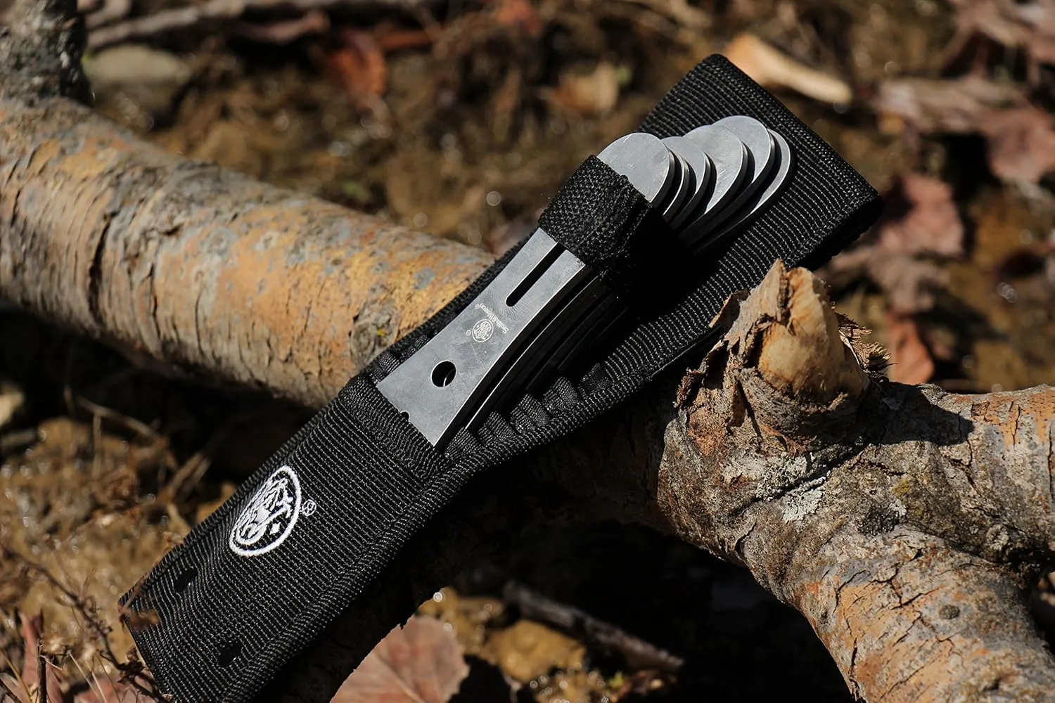 Smith & Wesson Bullseye Throwing Products with Full Tang Stainless Steel Design and Protective Nylon Sheaths for Recreation and Competition