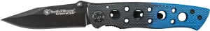 Smith & Wesson Extreme Ops CK111S 7.3in S.S. Folding Knife with 3.1in Serrated Clip Point Blade and Aluminum Handle for Outdoor, Tactical, Survival and EDC