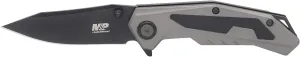 Smith & Wesson M&P M2.0 6.5in Ti-N S.S. Ultra-Glide Folding Knife with 2.75in Drop Point and Rubberized Aluminum Handle for Outdoor Survival, Camping and EDC