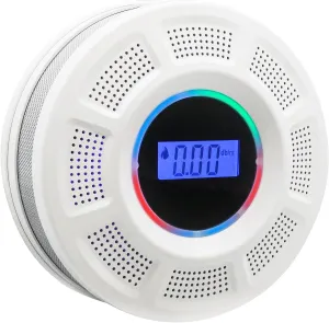 Smoke and Carbon Monoxide Detector Combo Powered by Battery, 2 in 1 CO & Smoke Alarm with LED Warning Light Indicators for Home, Travel, RV, Garage