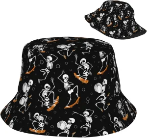 Snowflakes Bucket Hats for Women Summer Sun Beach Travel Outdoor Fishing Cap Men Bucket Hat