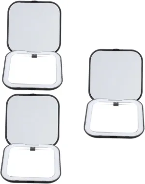 SOIMISS 3pcs Compact Led Makeup Mirror for Travel Lightweight Folding Cosmetic Mirror Elegant Design for Home School and Picnics Handheld Vanity Accessory