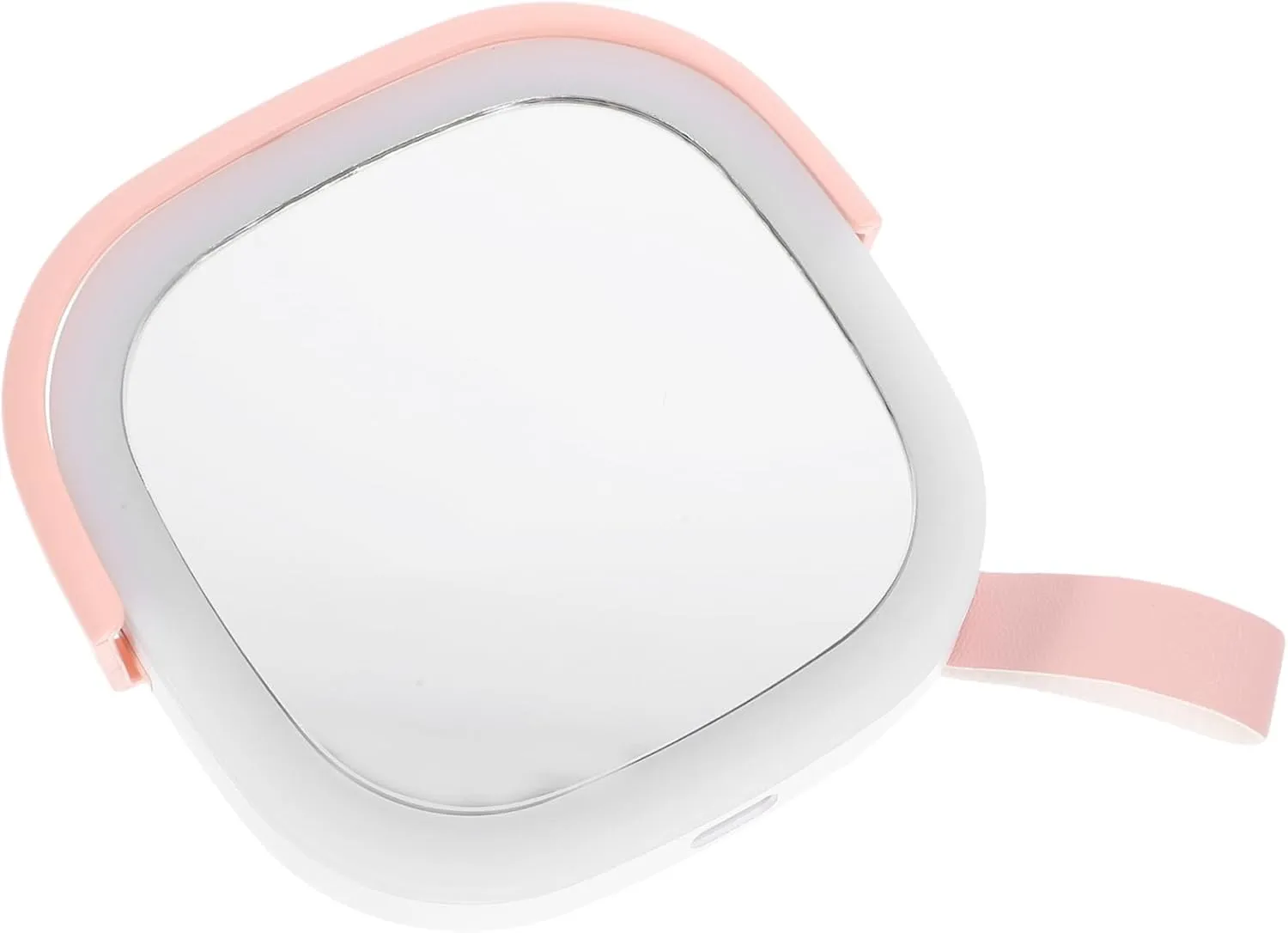 SOIMISS Rechargeable Portable Makeup Mirror with LED Light Handheld Compact Folding Design for Travel Charging High Definition Surface for Reflection Lightweight and Practical