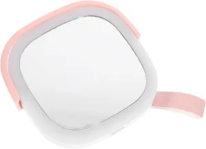 SOIMISS Rechargeable Portable Makeup Mirror with LED Light Handheld Compact Folding Design for Travel Charging High Definition Surface for Reflection Lightweight and Practical