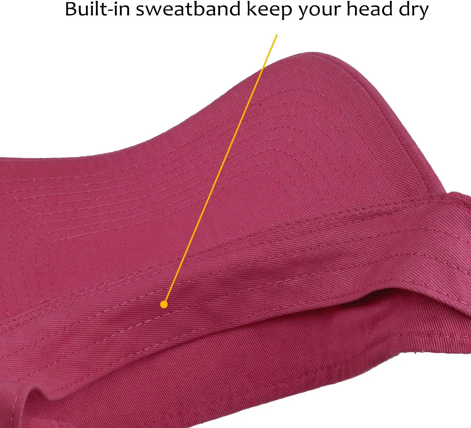 Solaris Wide Brim Sun Visor Sports Twill Plain Hat, Adjustable Strap for Men Women Outdoor Golf Tennis Running Hiking