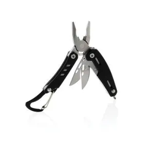 SOLID MINI MULTI TOOL with Carabiner in Black