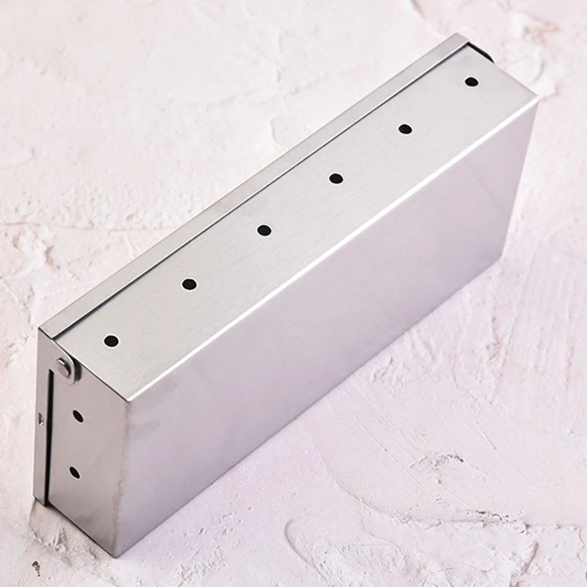 Stainless Steel Smoke Box Barbecue BBQ Smoking Wood Chip Smoker Grill Tool Box
