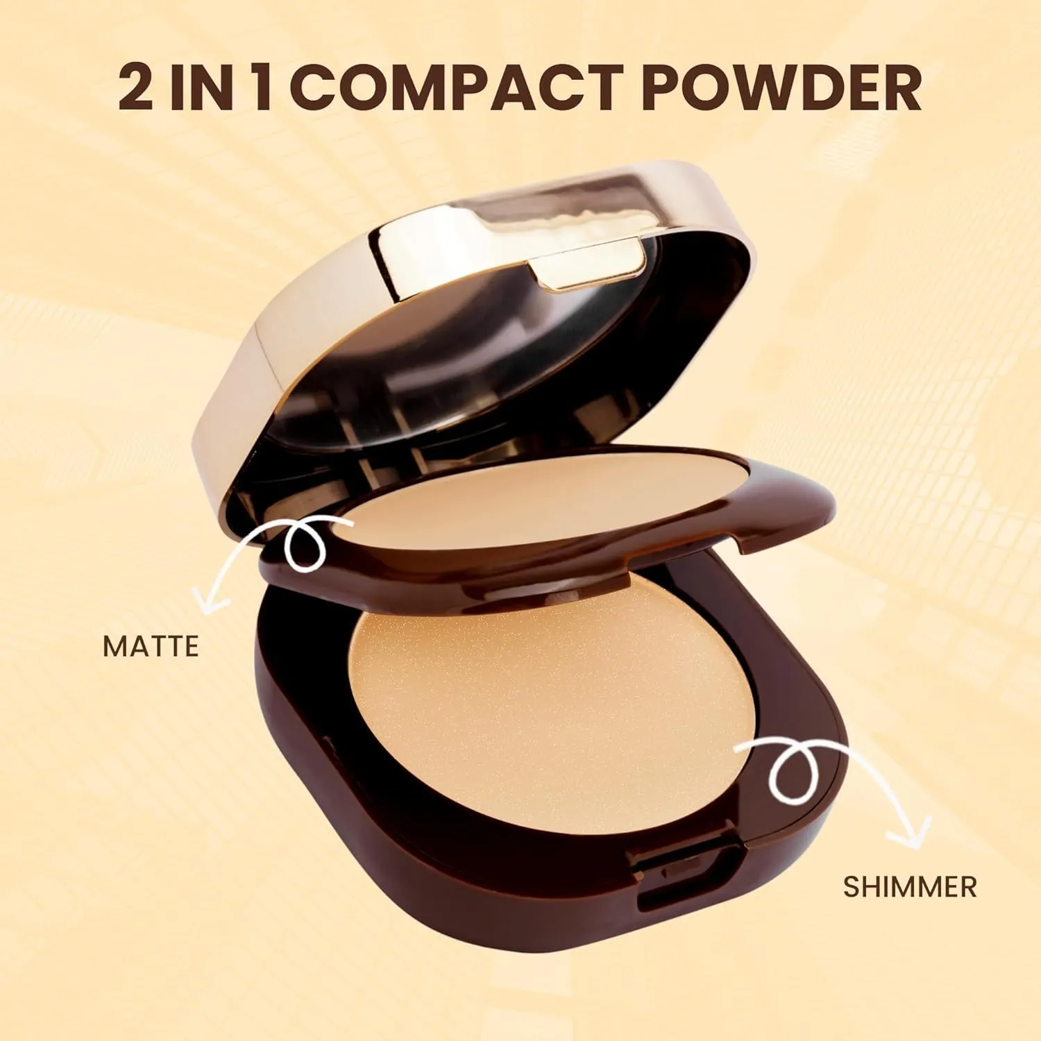 Stay Weightless Compact Powder | Oil Free | 2 in 1 Compact Powder | Long Lasting Wear (Natural, 43.4 g (Pack of 1))